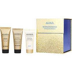 Ahava By Ahava Unstoppable Radiance Set: 24 K Gold Mud Mask + Osmoter Soothing Lotion + Refreshing Cleansing Gel (Women) - Rochan Shop