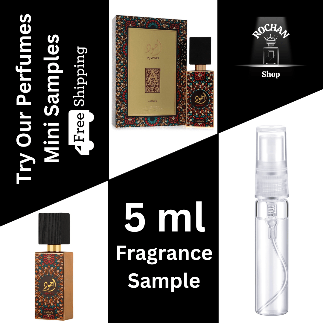 Ajwad By Lattafa Eau De Parfum Spray 5 ml Sample (Unisex) - Rochan Shop