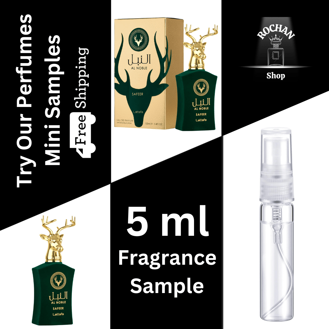 Al Noble Safeer By Lattafa Eau De Parfum Spray 5 ml Sample (Unisex) - Rochan Shop