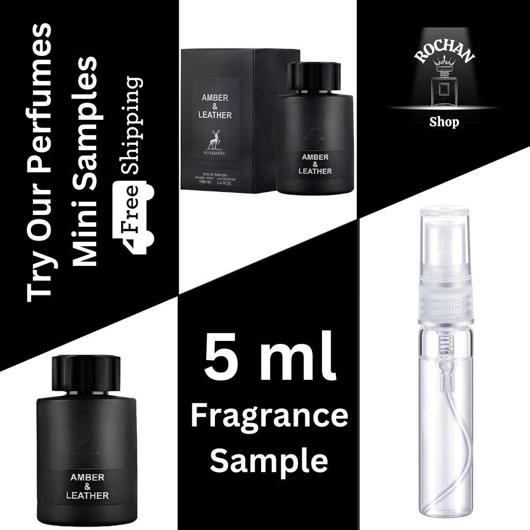 Amber & Leather By Maison Alhambra Eau De Parfum Spray 5 ml Sample (Men) - Rochan Shop