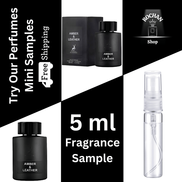 Amber & Leather By Maison Alhambra Eau De Parfum Spray 5 ml Sample (Men) - Rochan Shop