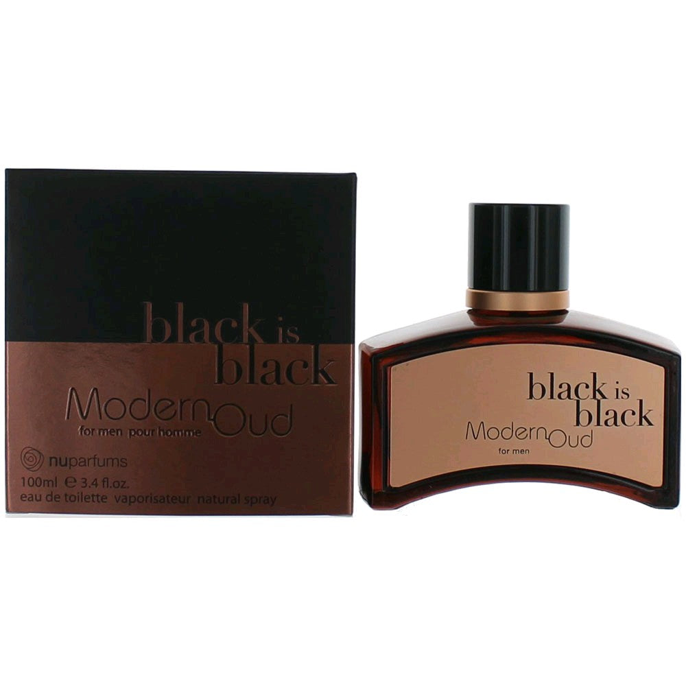 Black Is Black Modern Oud By Nu Parfums, 3.4 Oz Edt Spray For Men