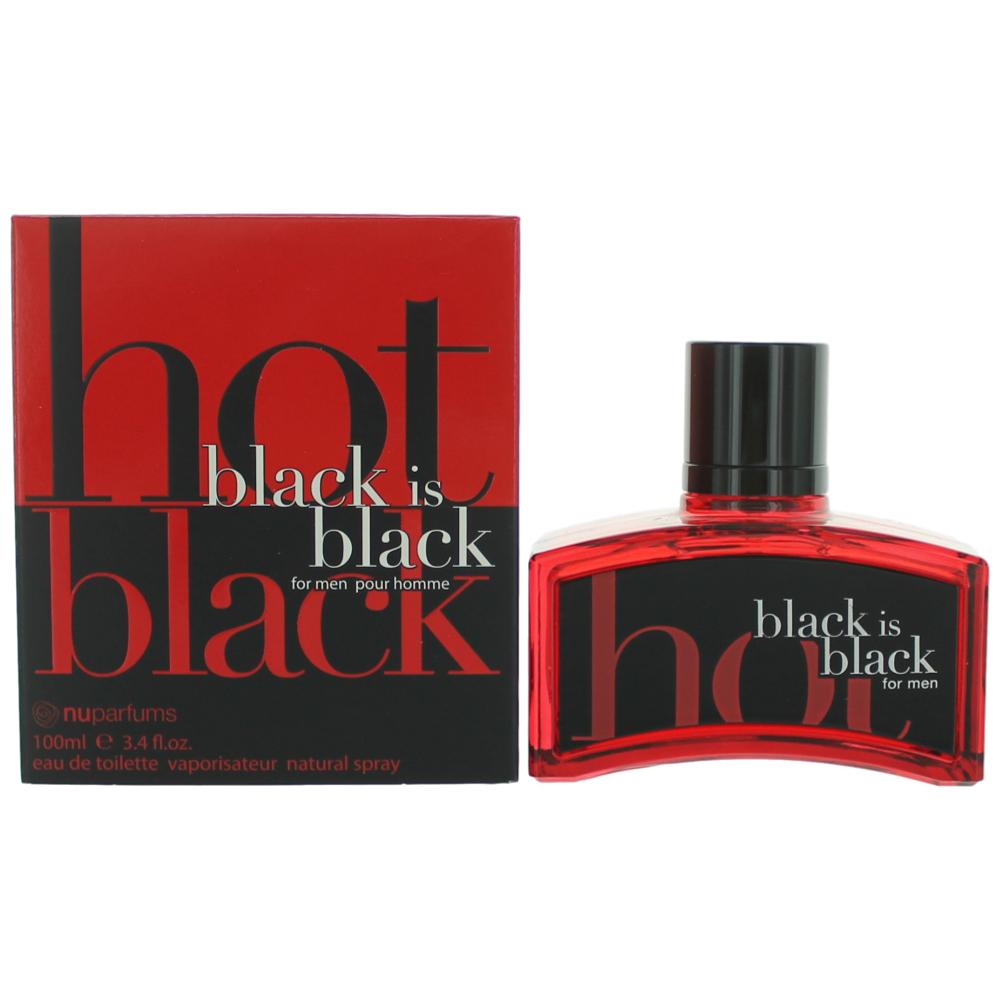 Black Is Black Hot By Nu Parfums, 3.4 Oz Edt Spray For Men