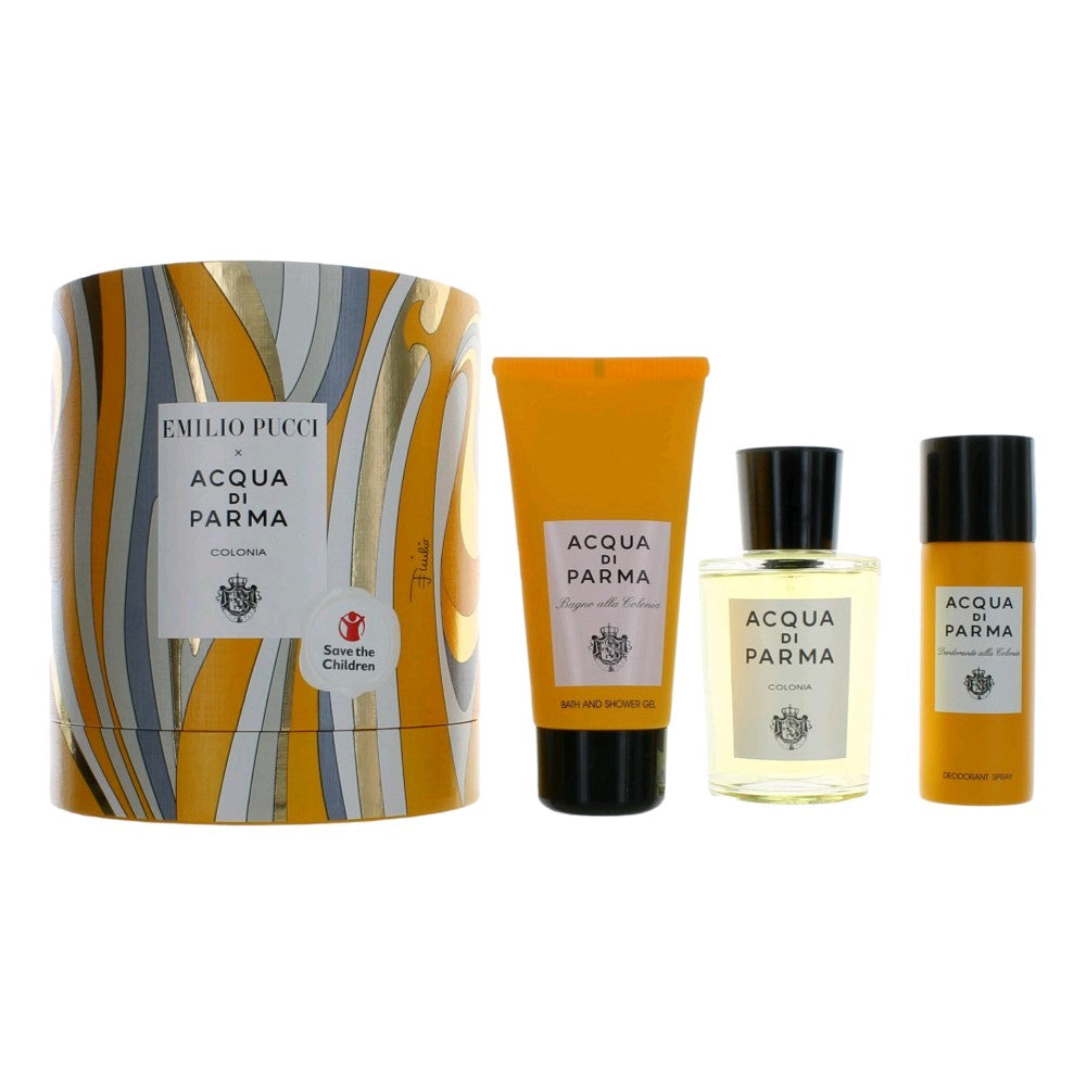 Acqua Di Parma X Emilio Pucci Colonia, 3 Piece Gift Set For Unisex