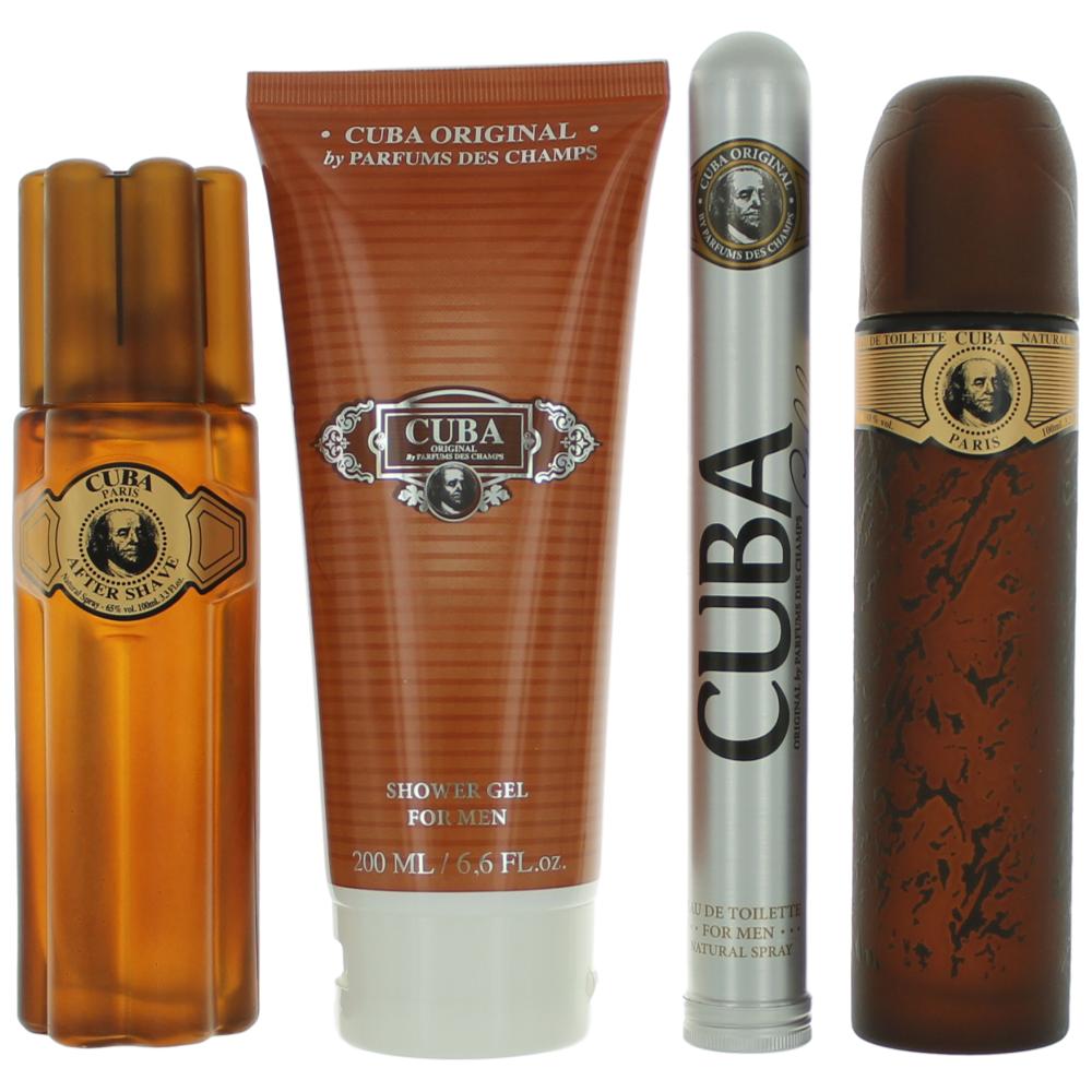 Cuba Gold By Cuba, 4 Piece Gift Set For Men