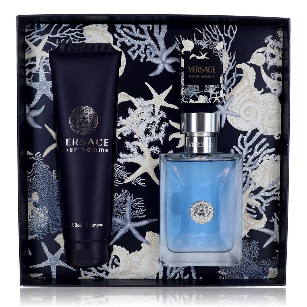 Versace Pour Homme By Versace, 3 Piece Gift Set For Men With Mini