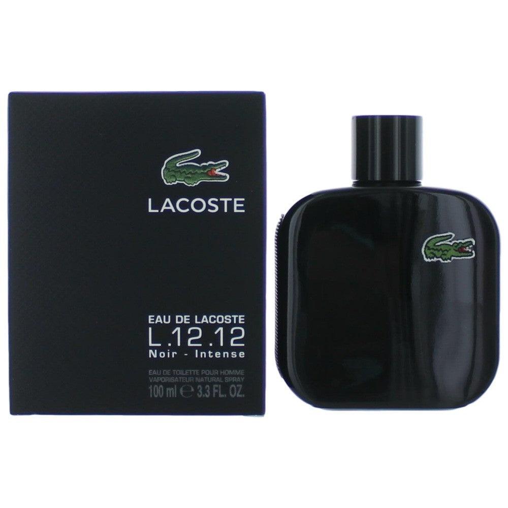 Lacoste L.12.12 Black Noir Intense By Lacoste, 3.3 Oz Edt Spray Men - Rochan Shop