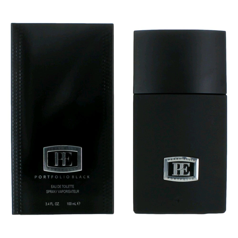 Portfolio Black By Perry Ellis, 3.4 Oz Edt Spray For Men