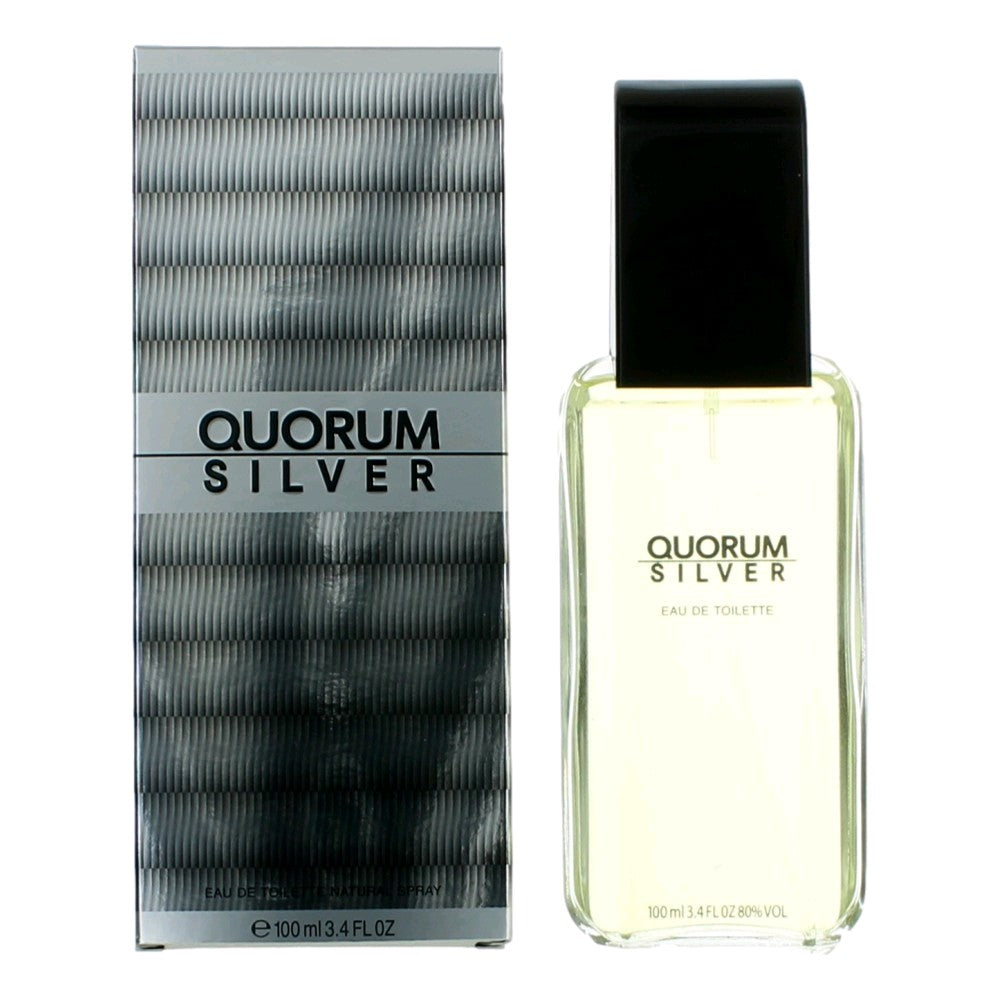 Quorum Silver By Puig, 3.4 Oz Edt Spray For Men