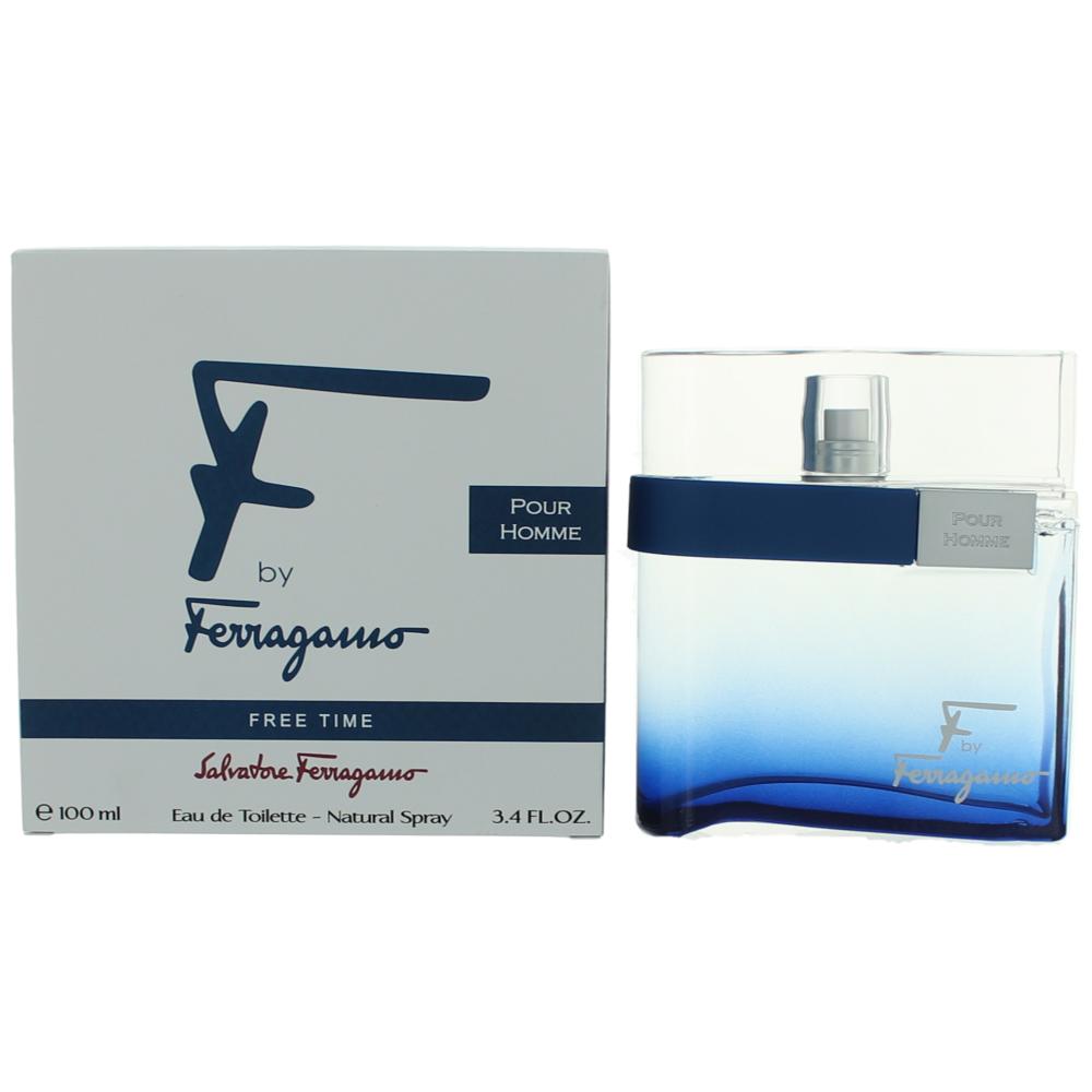 F Free Time By Salvatore Ferragamo, 3.4 Oz Edt Spray For Men