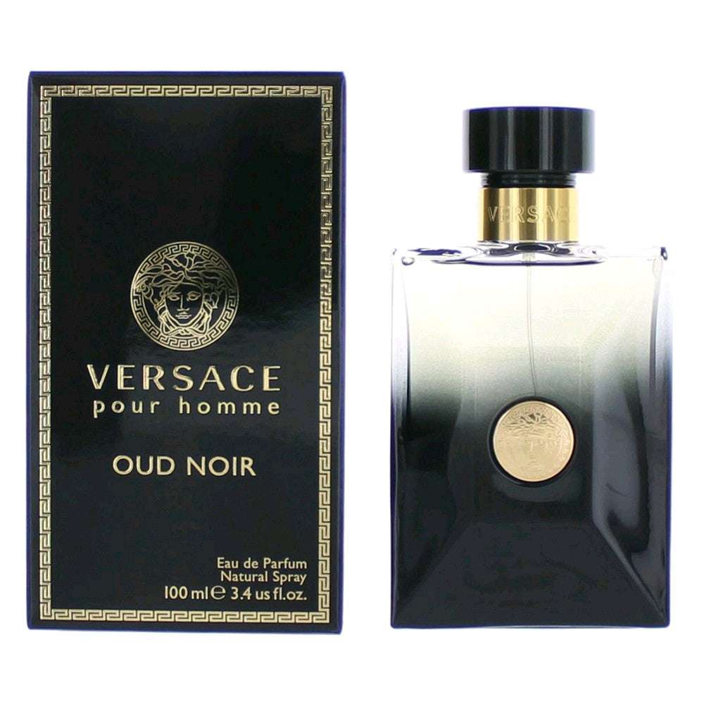 Versace Pour Homme Oud Noir By Versace, 3.4 Oz Edp Spray For Men - Rochan Shop