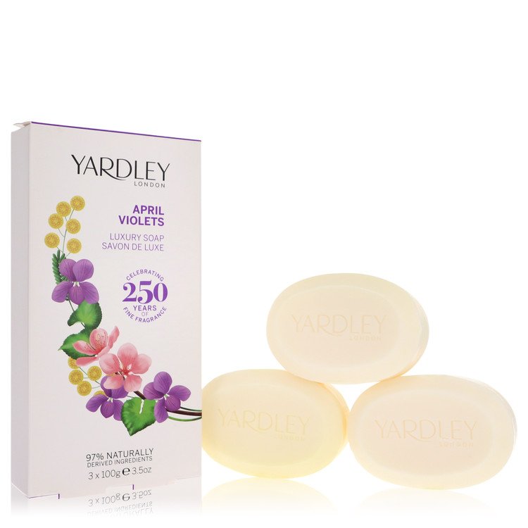 April Violets 3 X 3.5 Oz Soap By Yardley London (Women) - Rochan Shop