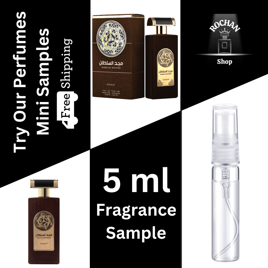 Asdaaf Majd Al Sultan By Lattafa Eau De Parfum Spray 5 ml Sample (Unisex) - Rochan Shop