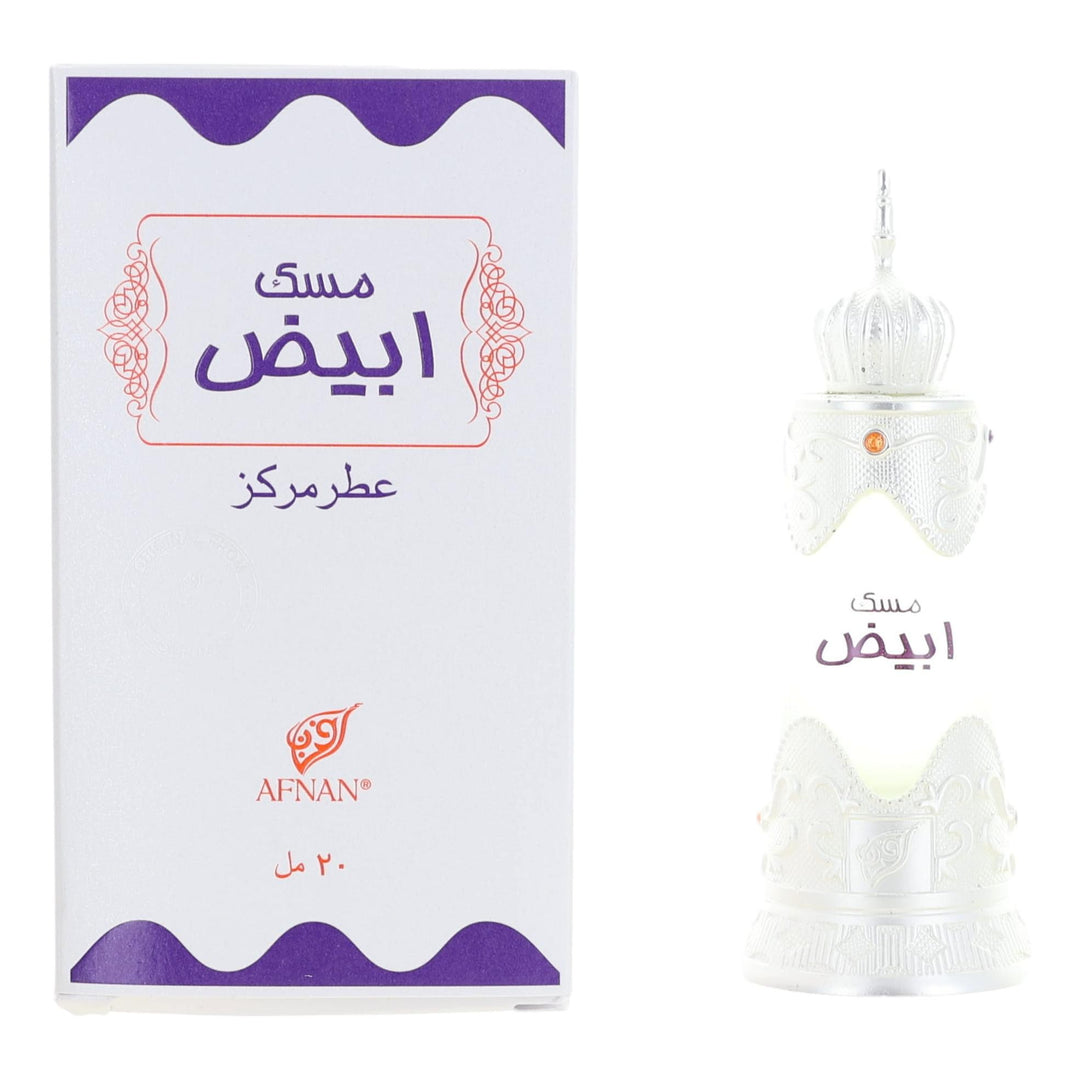 Musk Abiyad By Afnan, .67 Oz Perfume Oil For Unisex