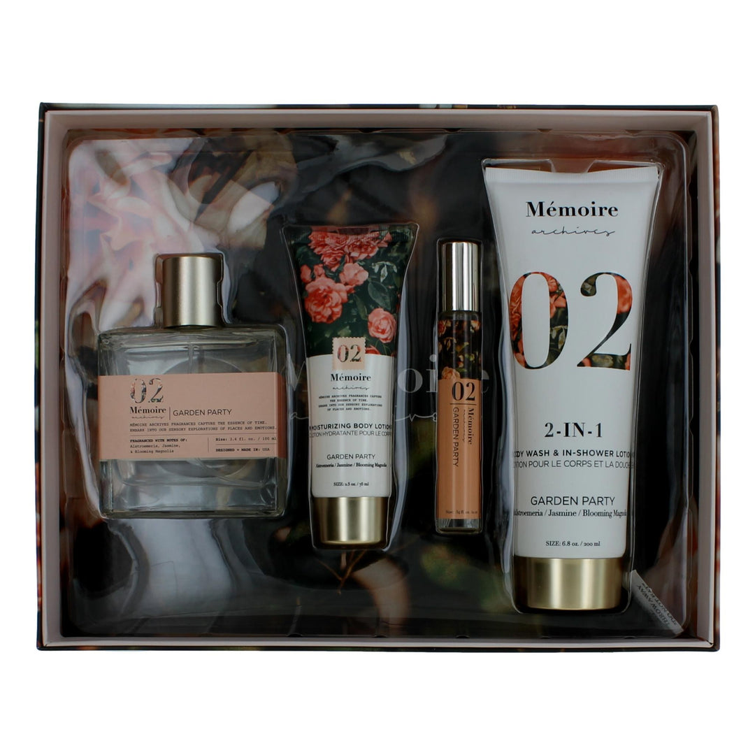 Garden Party By Memoire Archives, 4 Piece Gift Set For Unisex