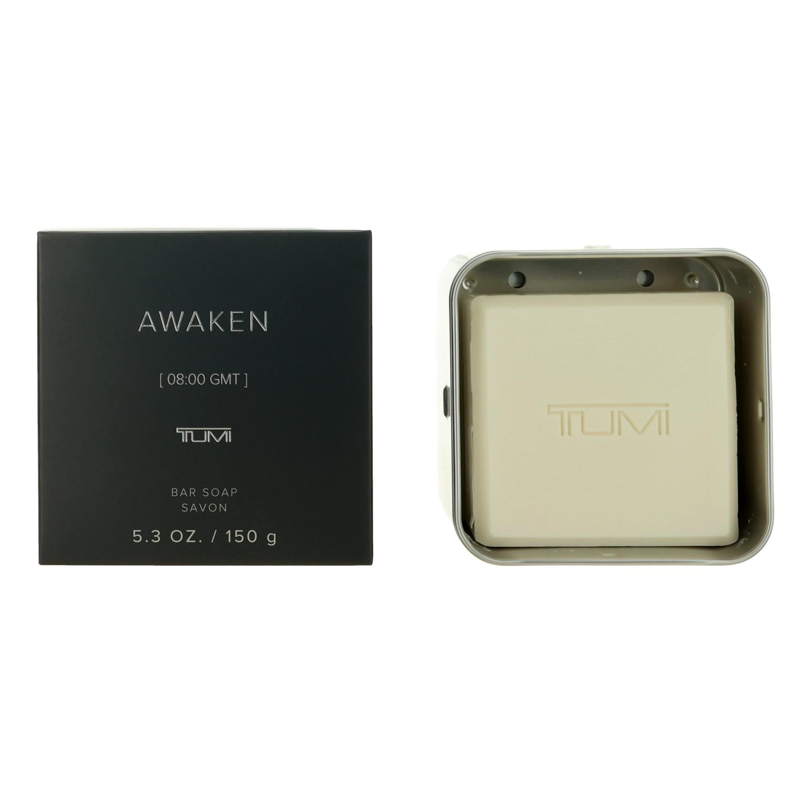 Awaken [08:00 Gmt] By Tumi, 5.3 Oz Bar Soap Men With Aluminum Case. - Rochan Shop