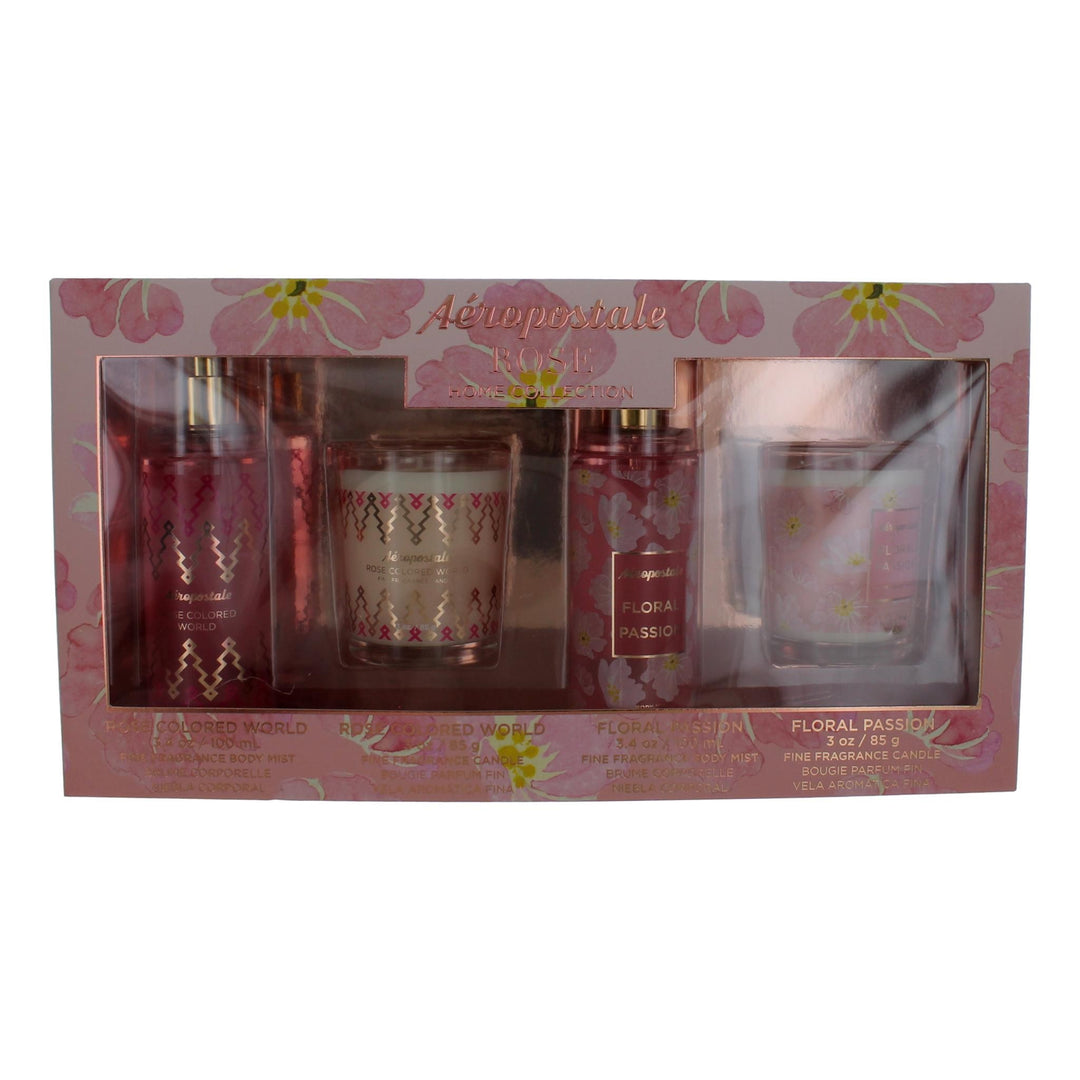 Aeropostale Rose Home Collection By Aeropostale, 4 Piece Gift Set