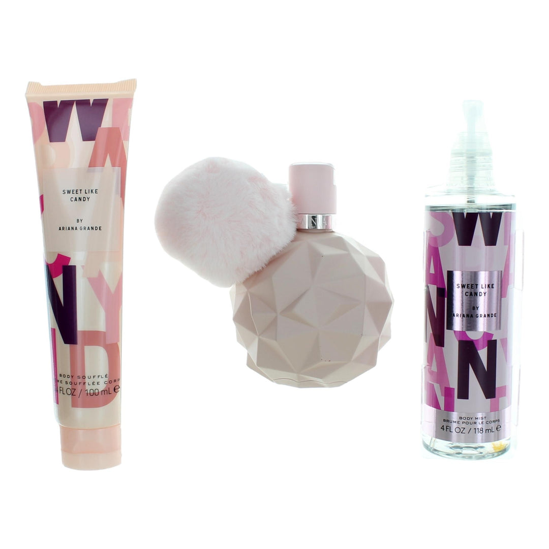 Sweet Like Candy By Ariana Grande, 3 Piece Gift Set For Women