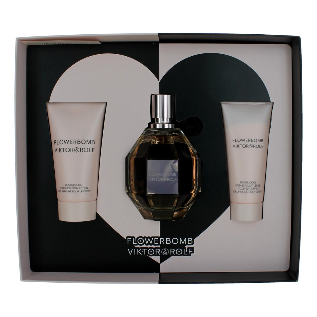 Flowerbomb By Viktor & Rolf, 3 Piece G Ift Set For Women