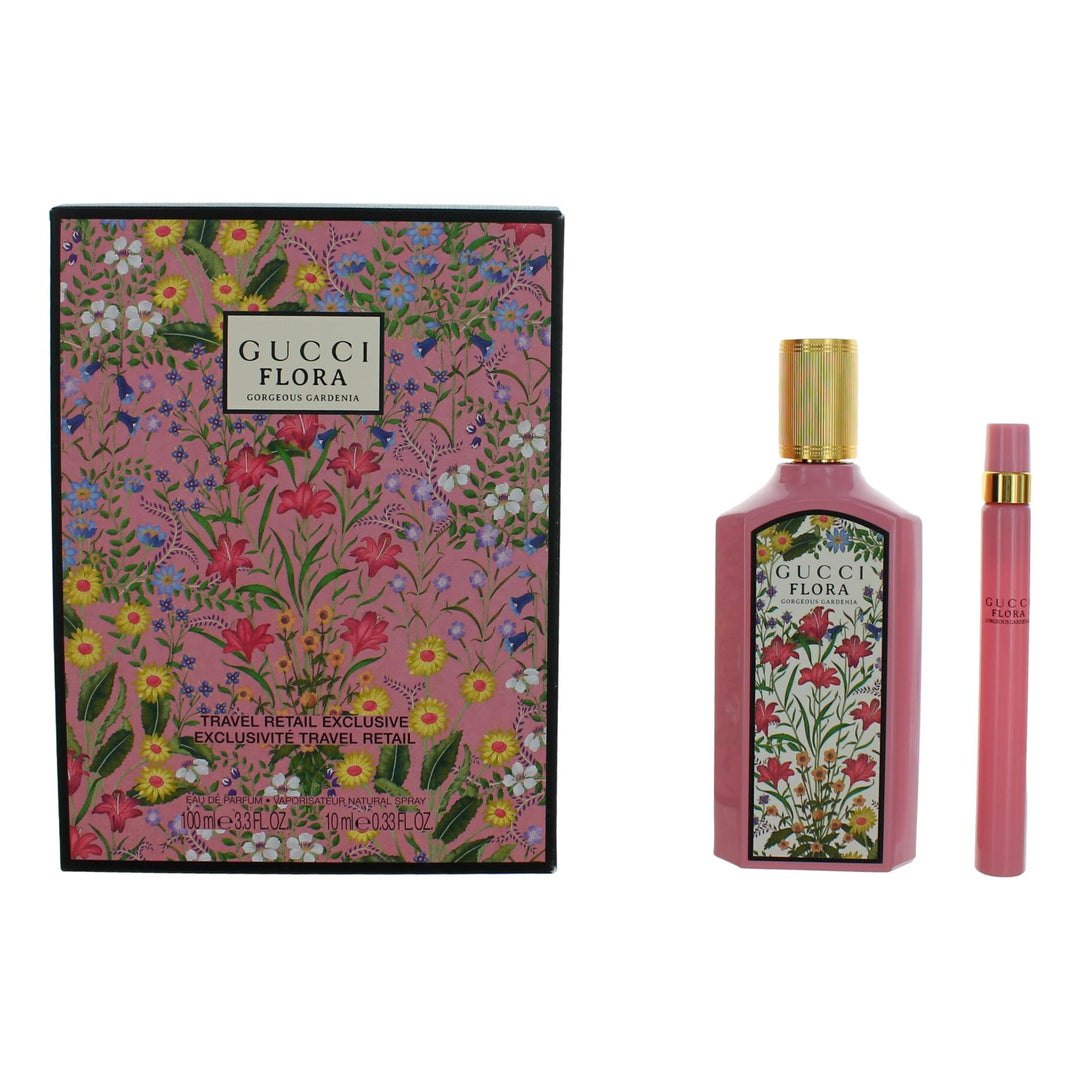 Flora Gorgeous Gardenia By Gucci, 2 Piece Gift Set For Women