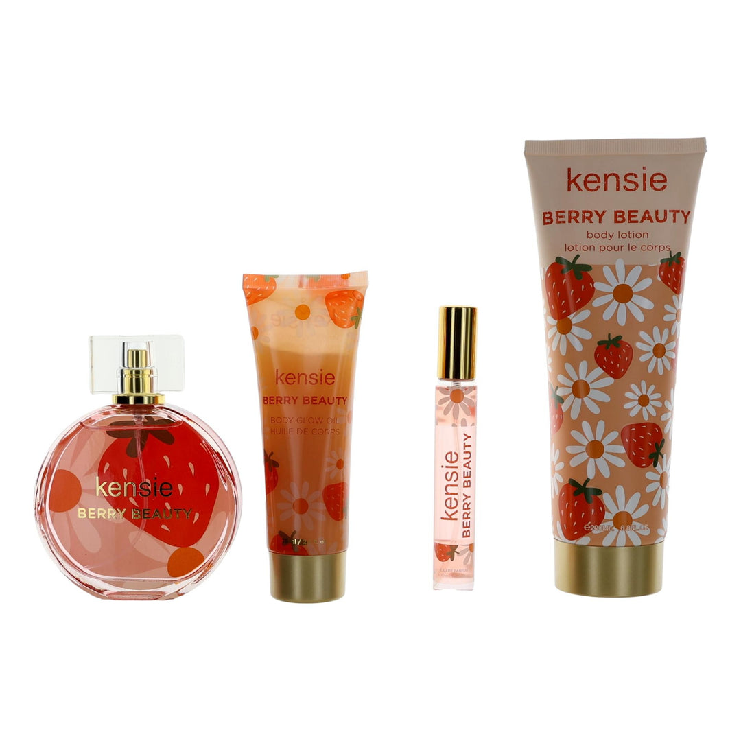 Kensie Berry Beauty By Kensie, 4 Piece Gift Set For Women