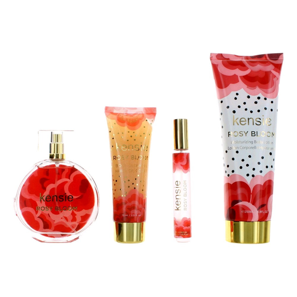 Kensie Rosy Bloom By Kensie, 4 Piece Gift Set For Women - Rochan Shop