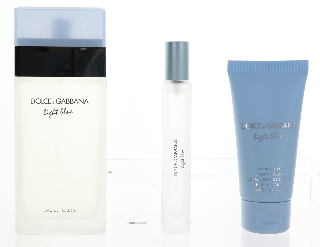 Light Blue By Dolce & Gabbana, 3 Piece Gift Set For Women