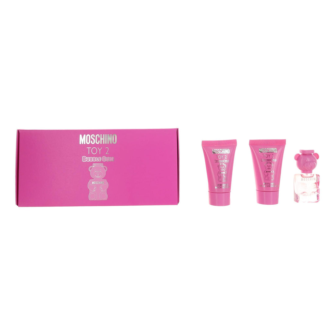 Moschino Toy 2 Bubble Gum By Moshino, 3 Piece Mini Set For Women