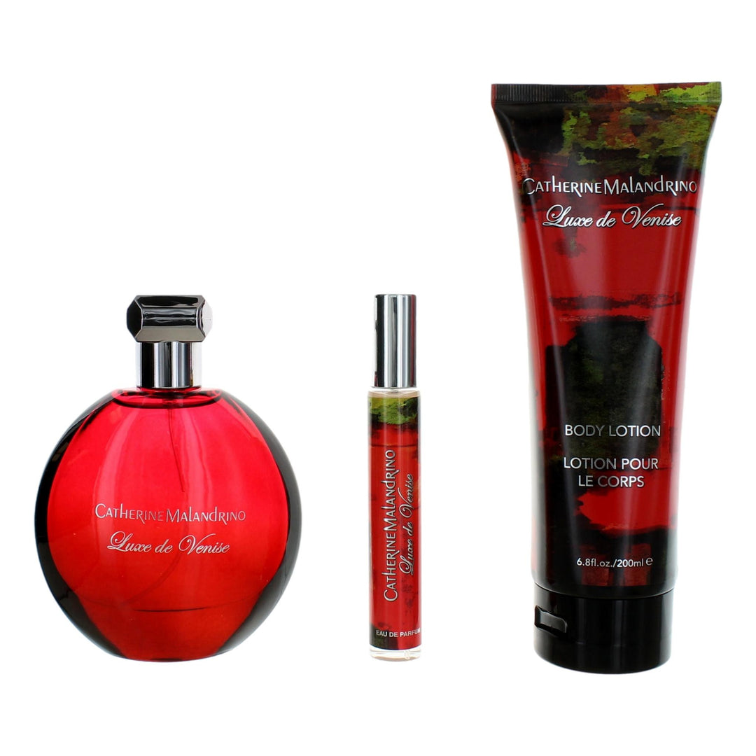 Luxe De Venice By Catherine Malandrino, 3 Piece Gift Set For Women