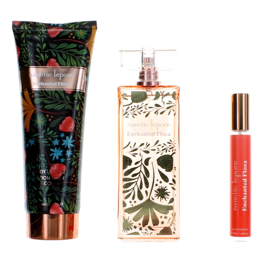 Enchanted Flora By Nanette Lepore, 3 Piece Gift Set For Women