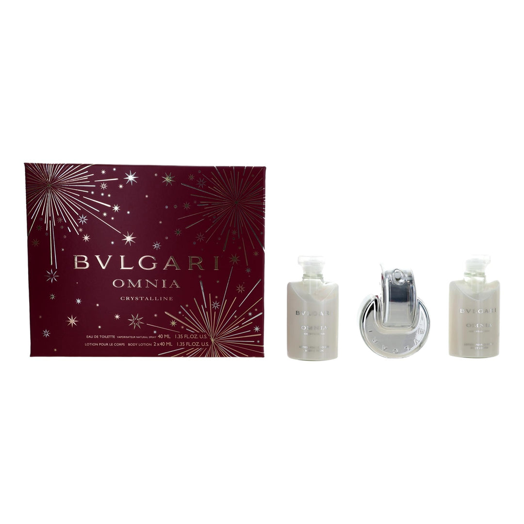 Omnia Crystalline By Bvlgari, 3 Piece Gift Set For Women