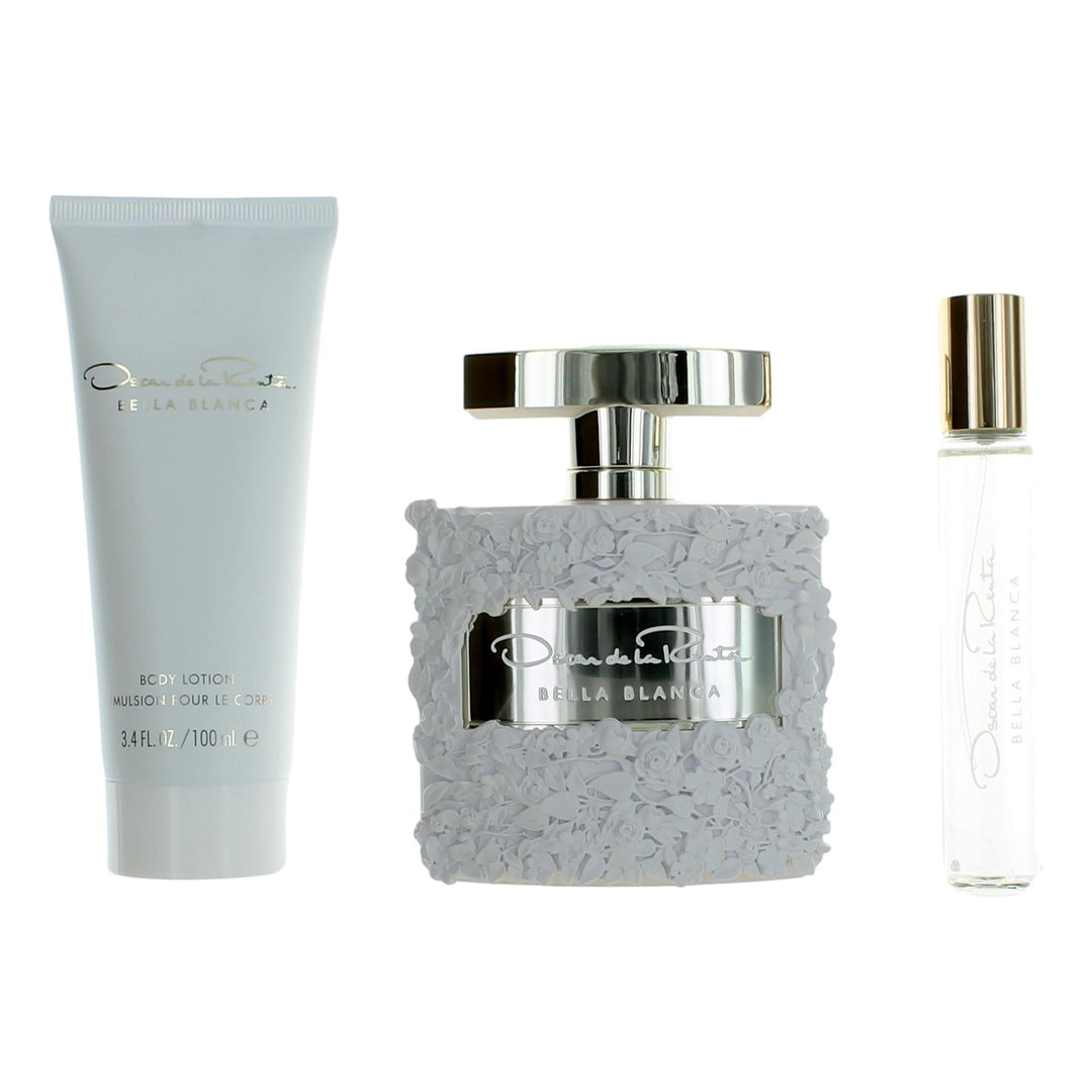 Bella Blanca By Oscar De La Renta, 3 Piece Gift Set For - Rochan Shop