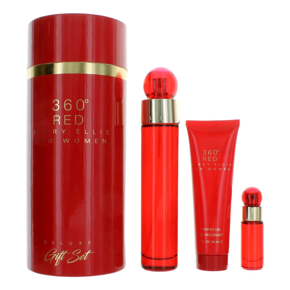 Perry Ellis 360 Red By Perry Ellis, 3 Piece Set For Women