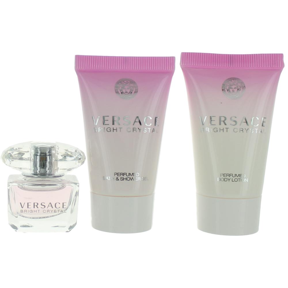 Versace Bright Crystal By Versace, 3 Piece Mini Gift Set For Women