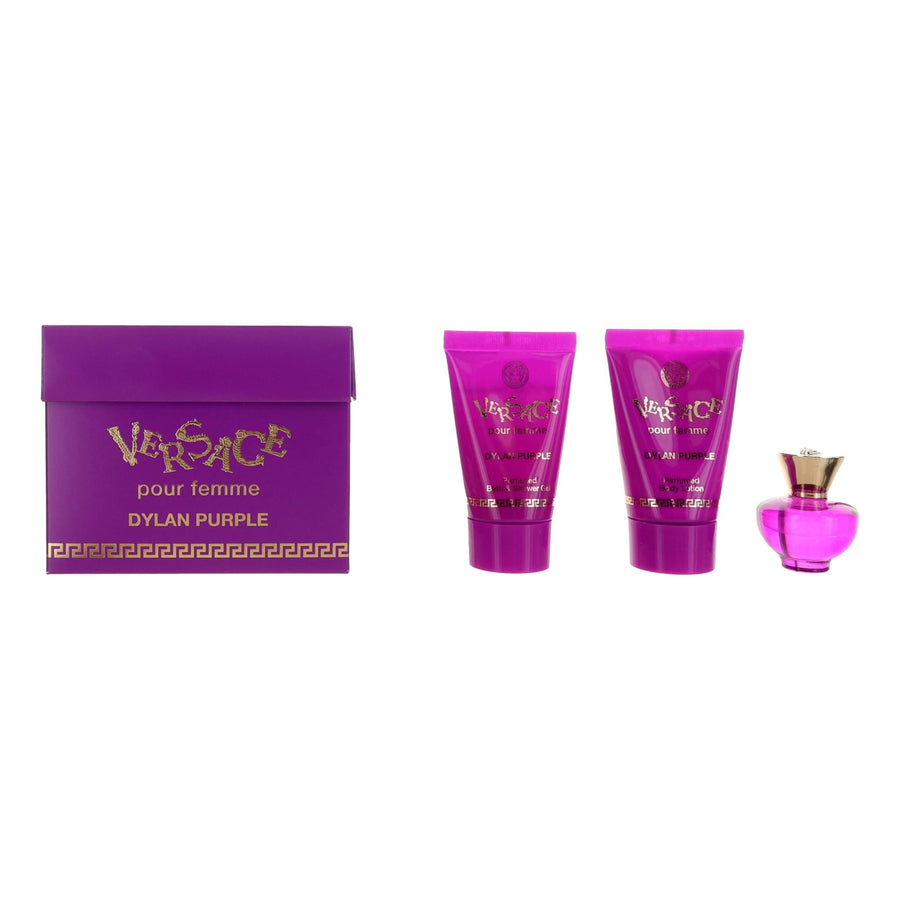 Versace Dylan Purple By Versace, 3 Piece Miniature Gift Set For Women - Rochan Shop