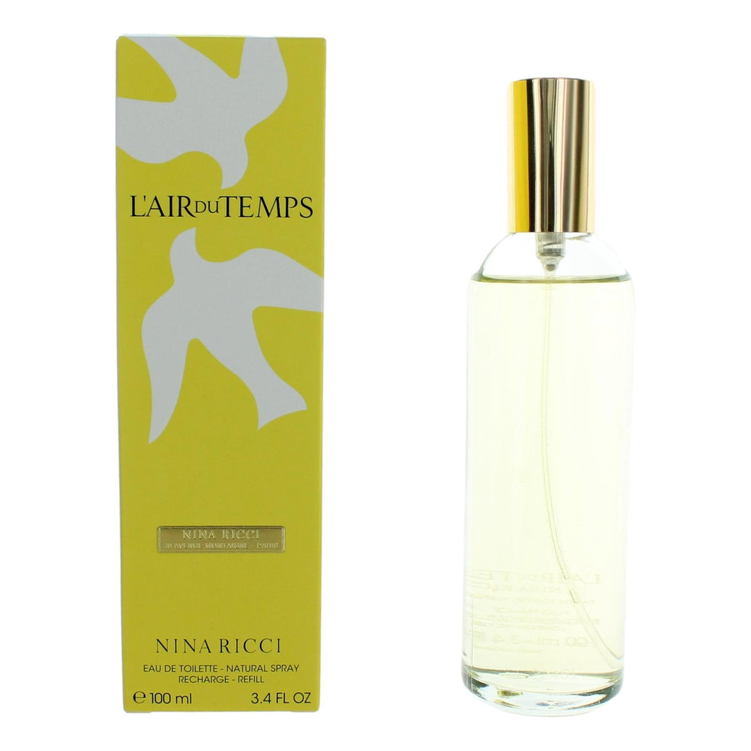 L'air Du Temps By Nina Ricci, 3.4 Oz Edt Refill Spray For Women