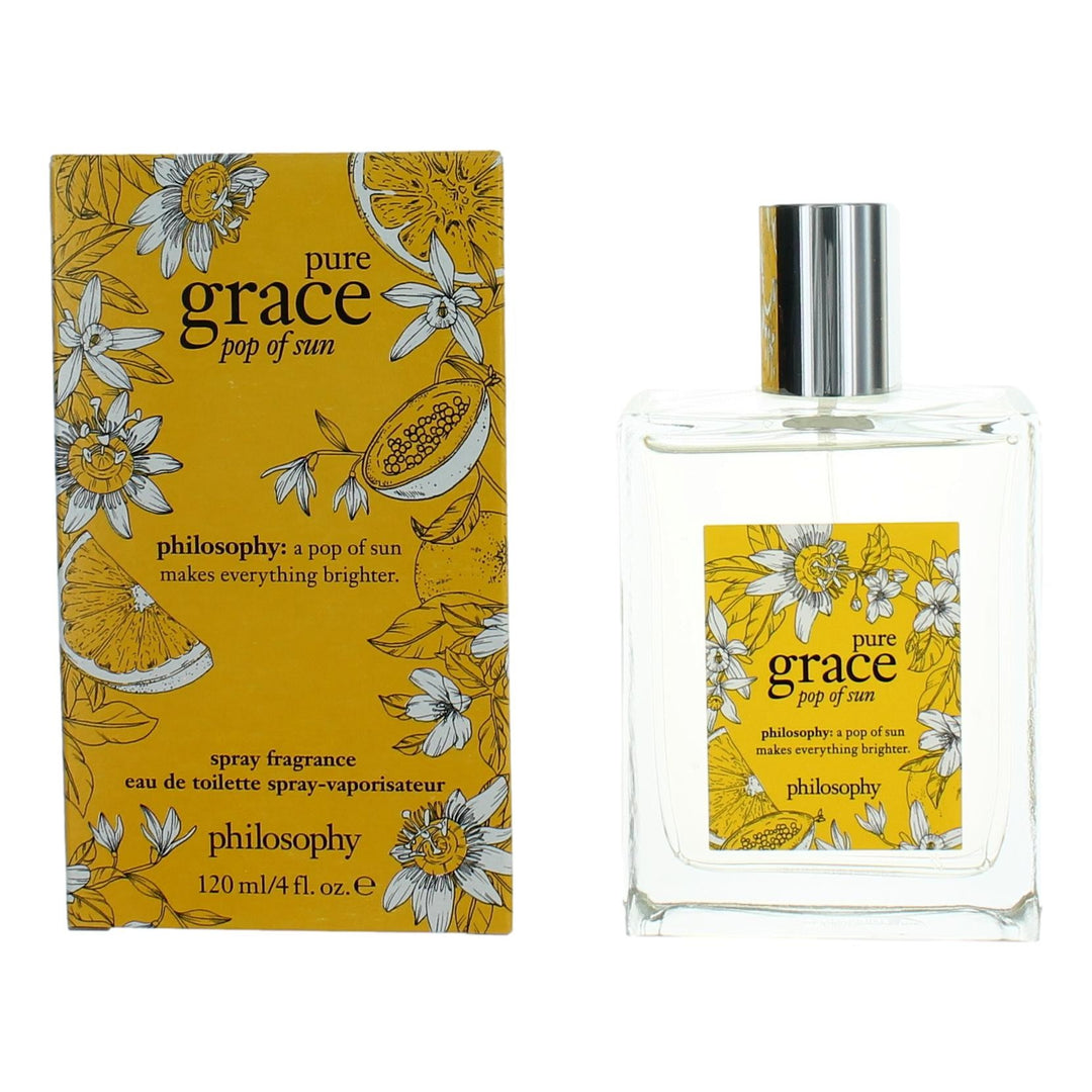 Pure Grace Pop Of Sun By Philosophy, 4 Oz Edt Spray For Women