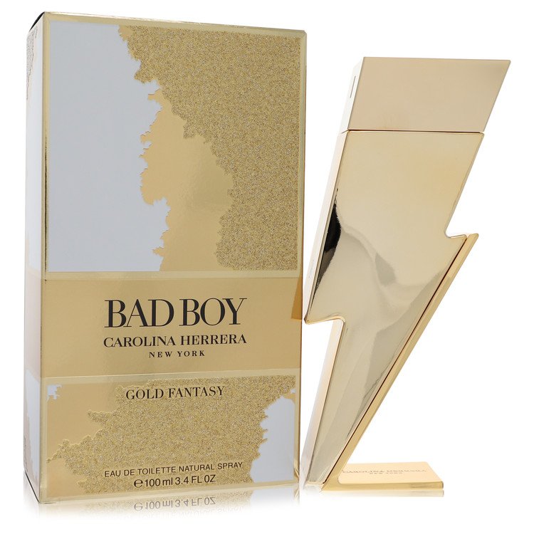 Bad Boy Gold Fantasy Eau De Toilette Spray By Carolina Herrera (Men) - Rochan Shop