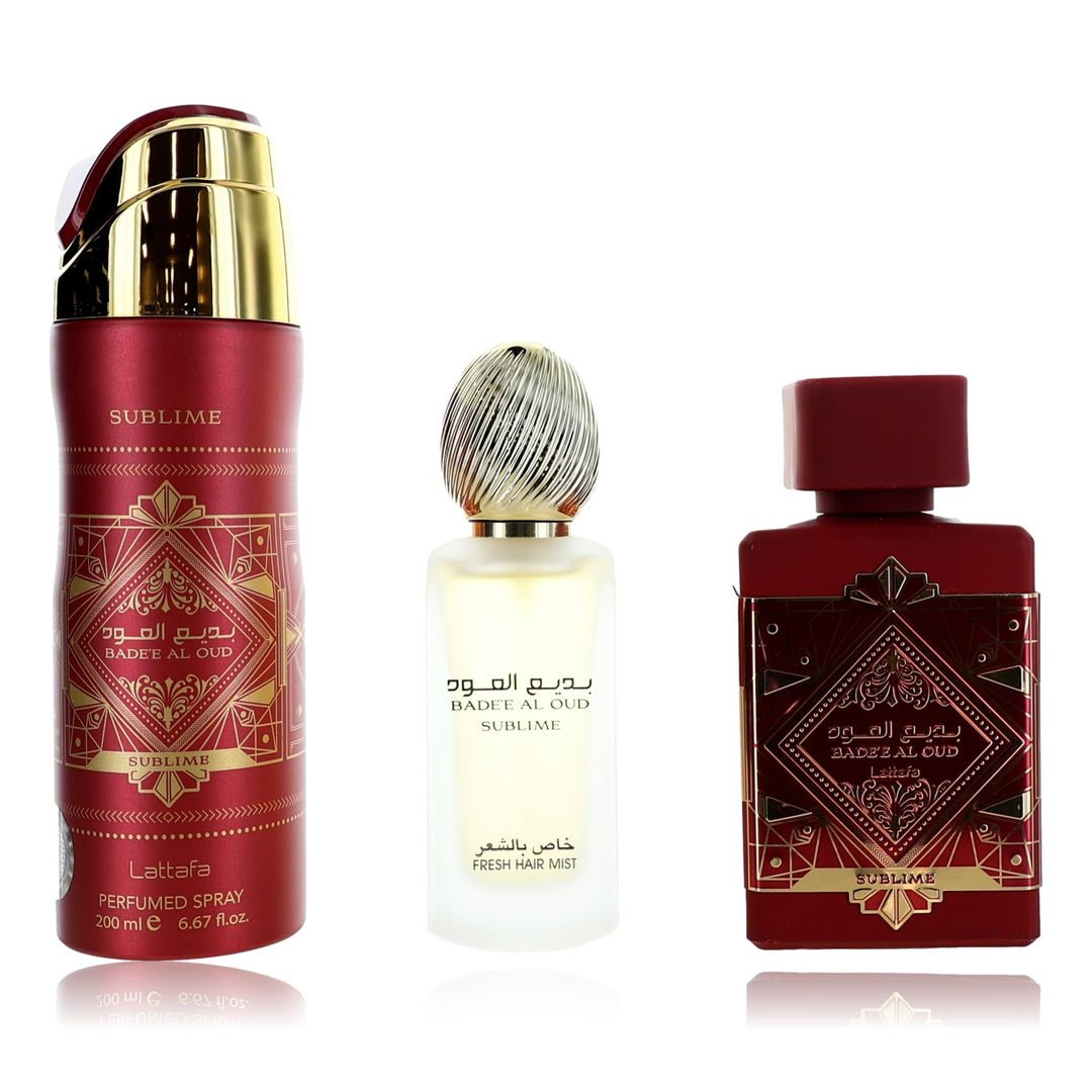 Bade'e Al Oud Sublime By Lattafa, 3 Piece Gift Set For Unisex - Rochan Shop