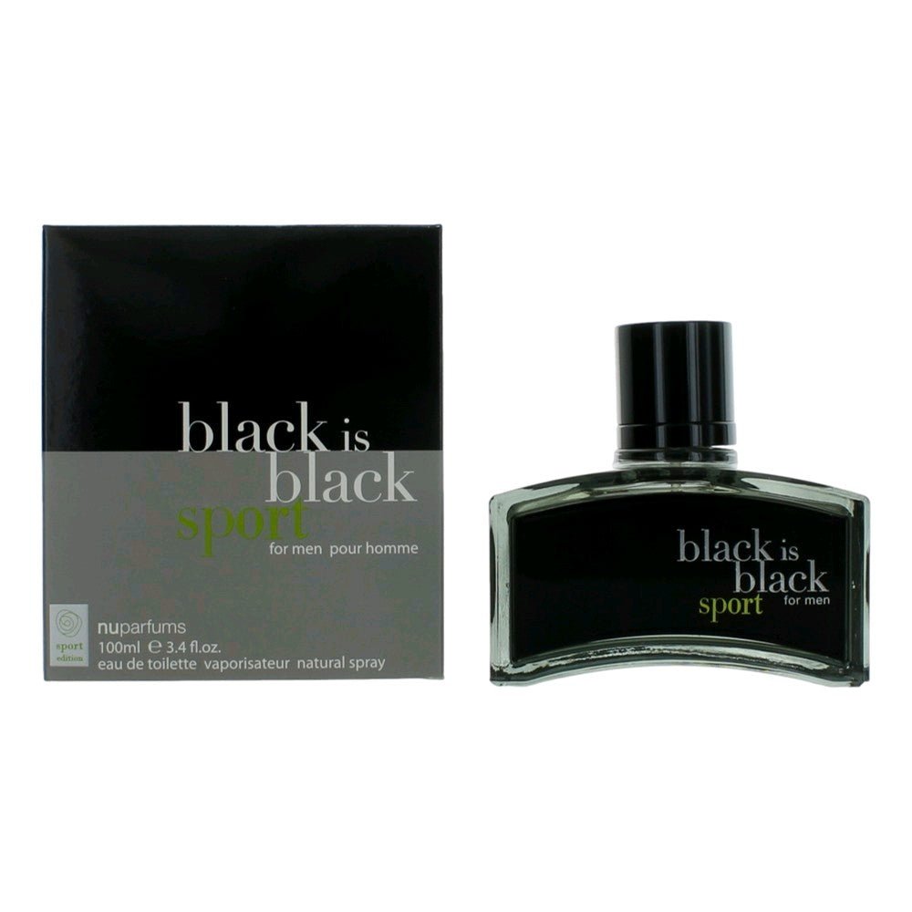 Black Is Black Sport By Nu Parfums, 3.4 Oz Edt Spray For Men - Rochan Shop