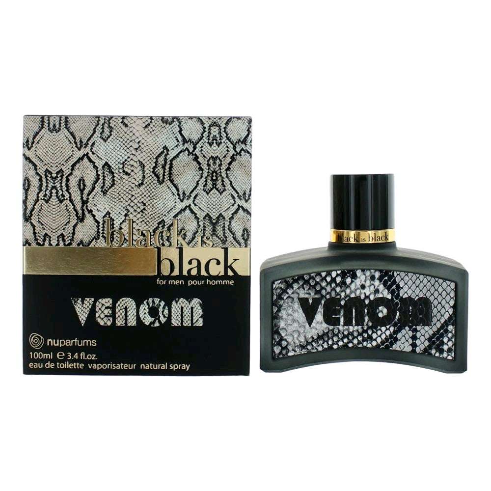 Black Is Black Venom By Nu Parfums, 3.4 Oz Edt Spray For Men - Rochan Shop