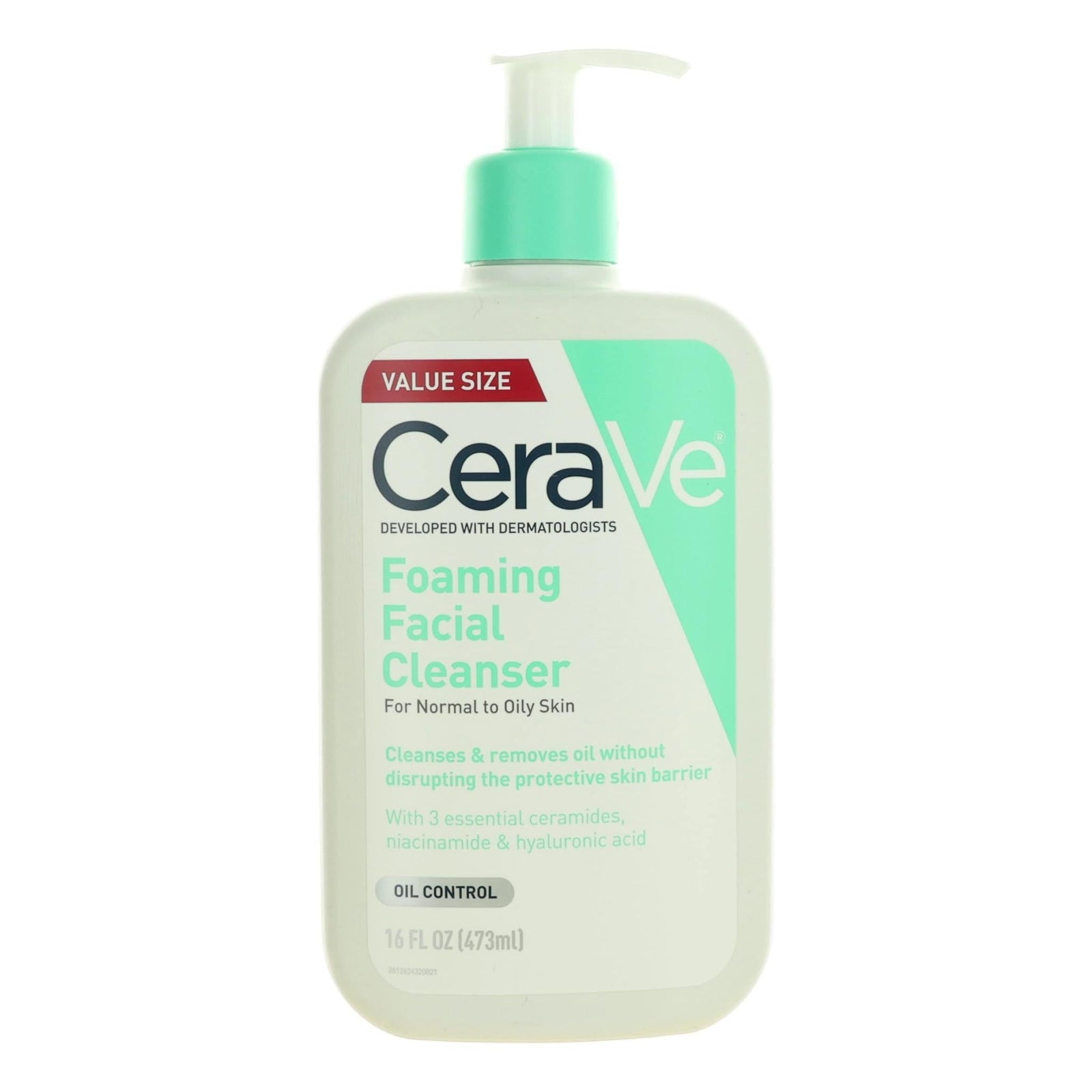 Cera Ve Foaming Face Wash By Cera Ve, 16oz Facial Cleanser For Normal To Oily Skin - Rochan Shop