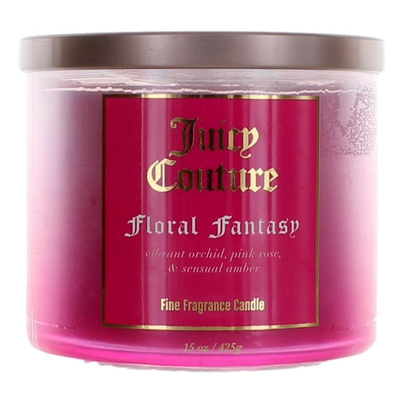 Juicy Couture 14.5 Oz Soy Wax Blend 3 Wick Candle Floral Fantasy