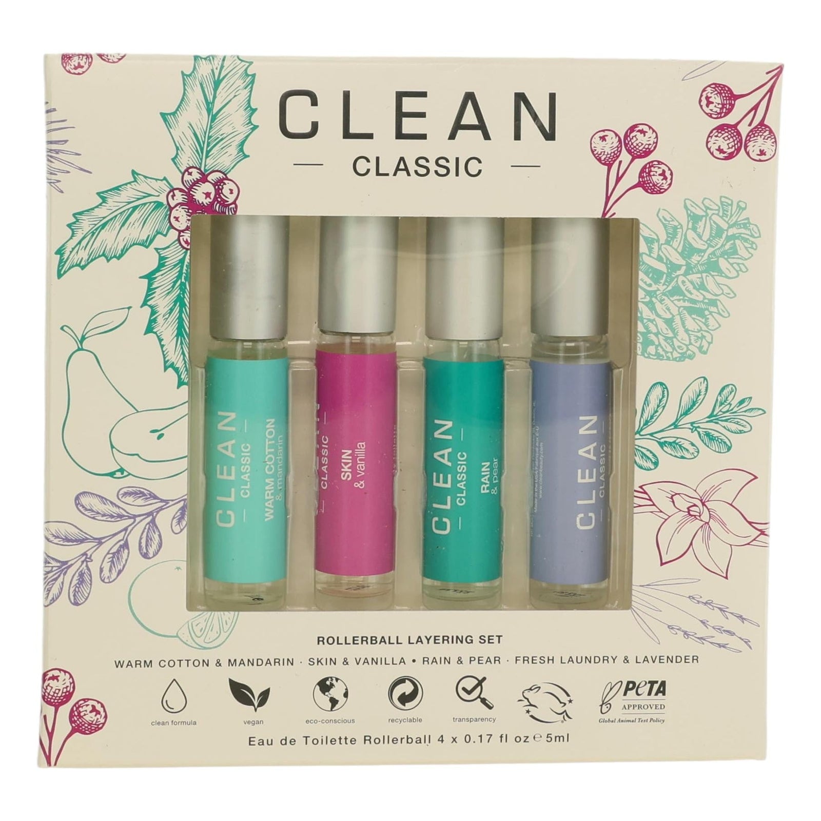 Clean By Clean, 4 Piece Rollerball Layering Set For Women. - Rochan Shop