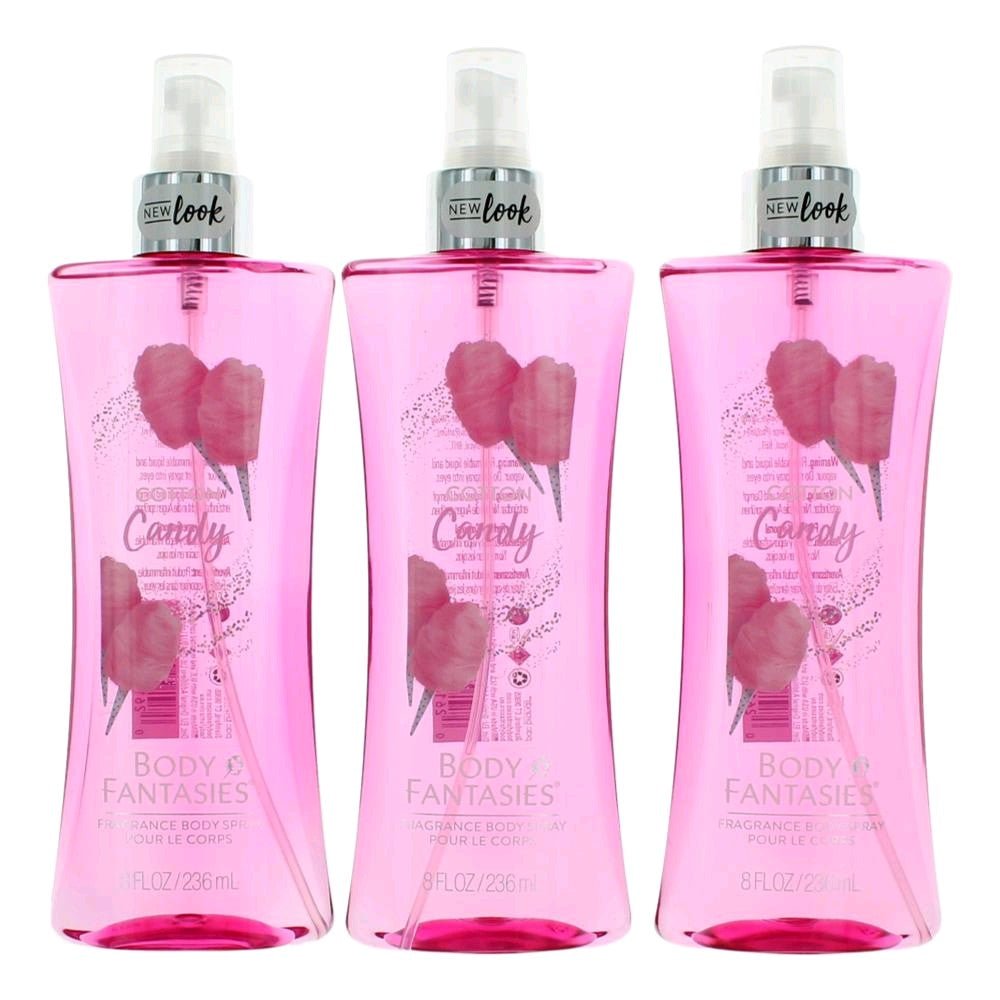 Cotton Candy By Body Fantasies, 3 Pack 8 Oz Fragrance Body Spray Women - Rochan Shop