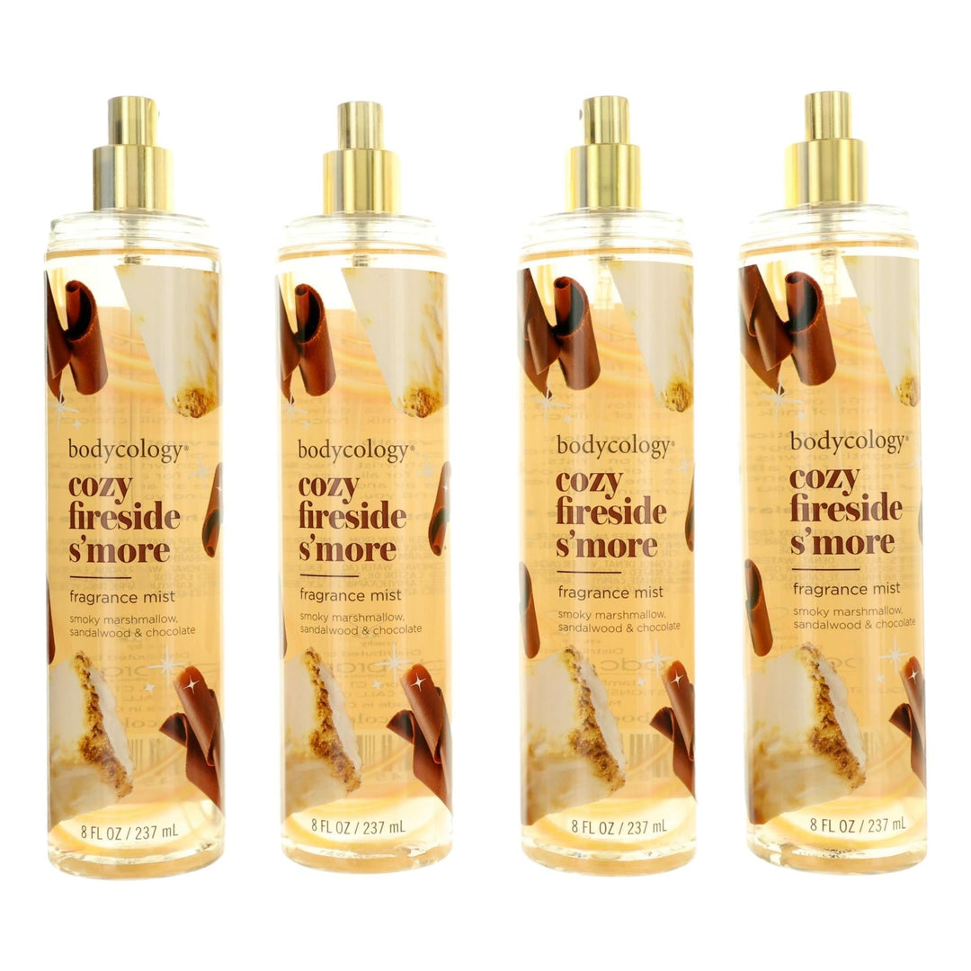 Cozy Fireside S'more By Bodycology, 4 Pack 8 Oz Fragrance Mist Women - Rochan Shop