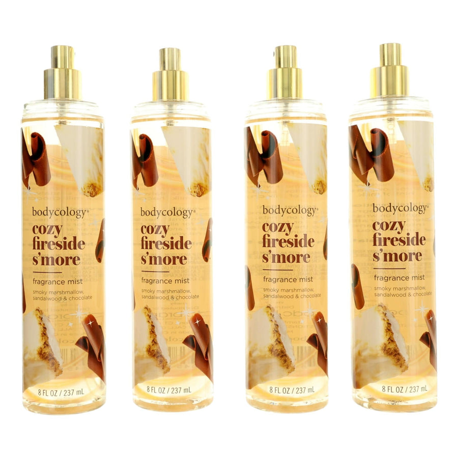 Cozy Fireside S'more By Bodycology, 4 Pack 8 Oz Fragrance Mist Women - Rochan Shop
