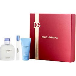 D & G Light Blue By Dolce & Gabbana Edt Spray 4.2 Oz & Shower Gel 1.7 Oz & Edt Spray 0.34 Oz Mini (Men) - Rochan Shop