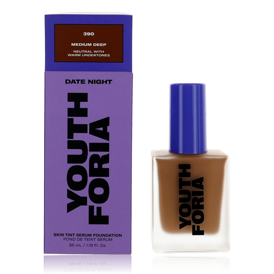 Date Night By Youthforia, 1.18 Oz Skin Tint Serum Foundation 390 Medium Deep - Rochan Shop