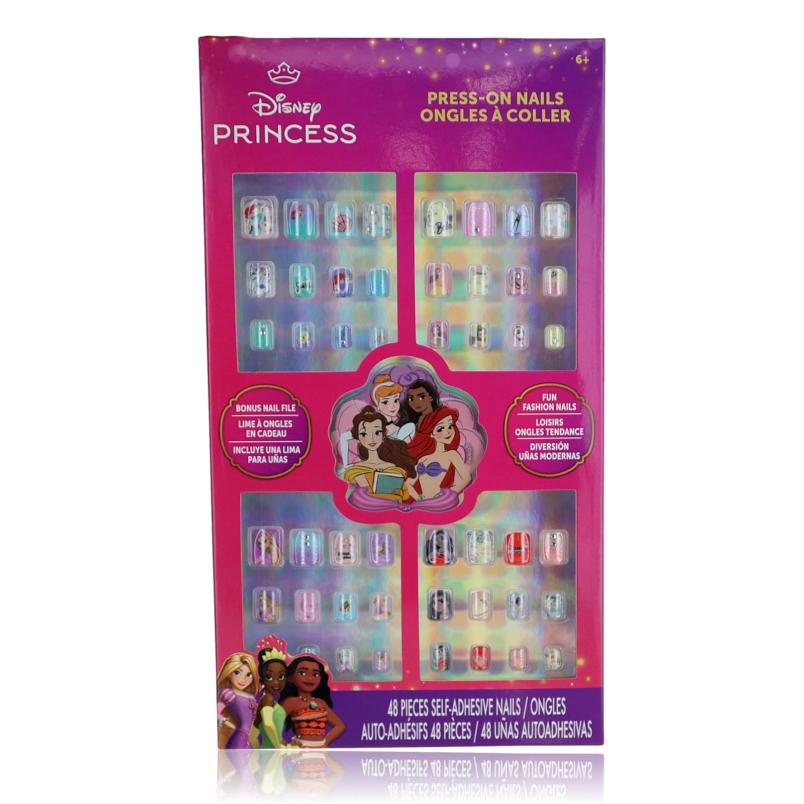 Disney Princess Press On Nails By Disney, 48 Piece Set For Kids - Rochan Shop